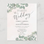 バジェット素朴ユーカリプトゥスウォーターカラーグリーンコーラル (正面)