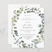 バジェット素朴ユーカリプトゥスデュオブライダルシャワー (正面/裏面)