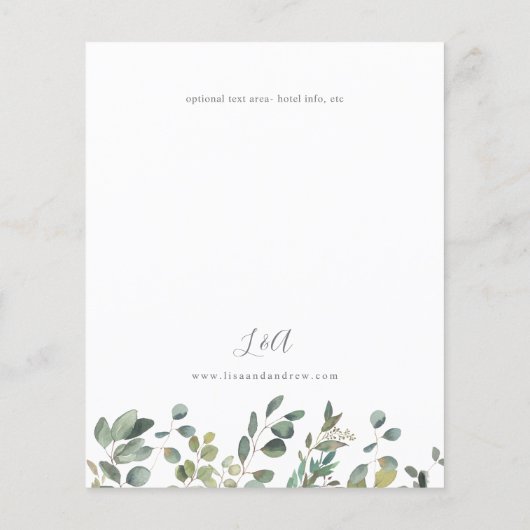 バジェット素朴ユーカリプトゥスデュオ結婚グリーナリー チラシ (裏面)