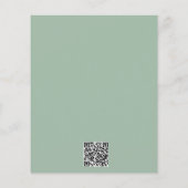 バジェット素朴ユーカリプトゥスブライダルシャワー招待 (裏面)