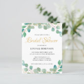 バジェット素朴ユーカリプトゥスブライダルシャワー招待 (スタンド正面)