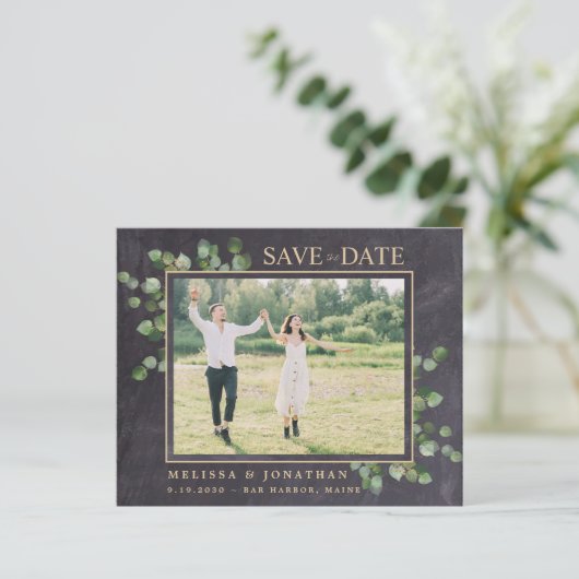 バジェット素朴ユーカリ写真保存日付 (スタンド正面)