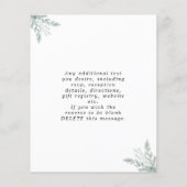 バジェット素朴ユーカリ結婚式招待状フライヤー チラシ (裏面)