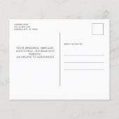 バジェット素朴ユーカリ結婚式招待状 (裏面)