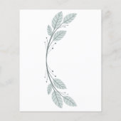 バジェット素朴ユーカリ結婚式招待状 チラシ (裏面)