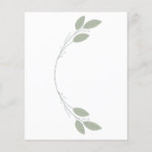 バジェット素朴ユーカリ結婚式招待状 チラシ (裏面)