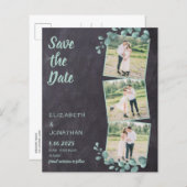 バジェット素朴ユーカリ3写真日付を保存 (正面/裏面)