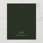 バジェット素朴ユーカリ&金ゴールドズ結婚 – グリーン チラシ (裏面)