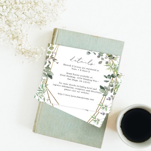 バジェット素朴ユーカリ&金ゴールド詳細