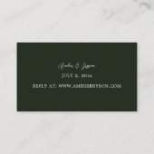 バジェット素朴ユーカリ&金ゴールドSMノミールRSVP G2 エンクロージャーカード (裏面)