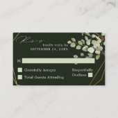 バジェット素朴ユーカリ&金ゴールドSMノミールRSVP G2 エンクロージャーカード (正面)