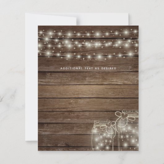 バジェット素朴ライツメイスンジャースウェディングカンファレンス (裏面)