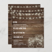 バジェット素朴ライツメイスンジャースウェディングカンファレンス (正面/裏面)