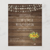 バジェット素朴ライツライツメイソンジャースサンフラワー結婚ズ (正面)