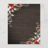 バジェット素朴ライトウィンターブライダルシャワーフライヤー (裏面)