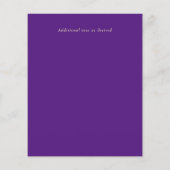 バジェット素朴ラベンダー金ゴールドブライダルシャワー招待状 (裏面)