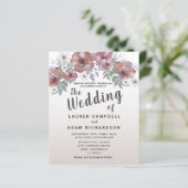 バジェット素朴レッドオレンジ結婚式招待状 (スタンド正面)