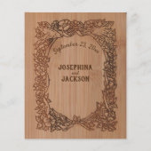 バジェット素朴レーザーカットバードのフローラ結婚ズ (裏面)