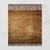 バジェット素朴レースカントリーバーンファームハウス結婚ズ (裏面)