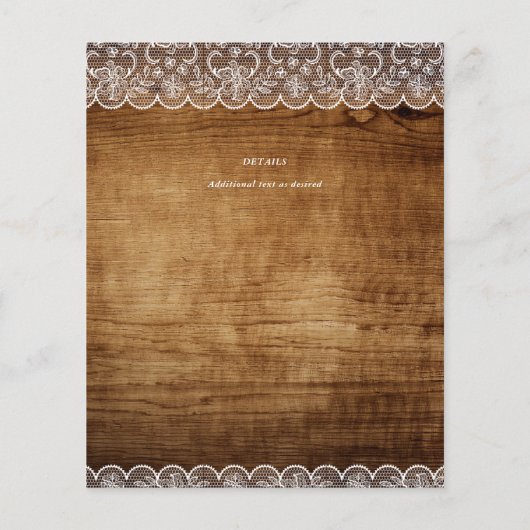 バジェット素朴レースカントリーバーンファームハウス結婚ズ (裏面)