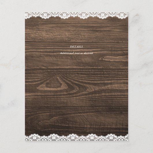 バジェット素朴レースバーンファームハウスカントリーウェディング (裏面)