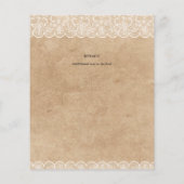 バジェット素朴レースファームハウスカントリーバ結婚ンズ (裏面)