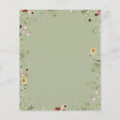 バジェット素朴ワイルドフラワーズベビーブランチ招待状 (裏面)