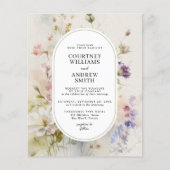 バジェット素朴ワイルドフラワー結婚式招待状 (正面)