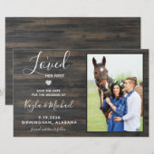 バジェット素朴写真の馬の結婚式の日付を保存 (正面/裏面)