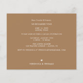 バジェット素朴写真結婚の落成披露宴 (裏面)