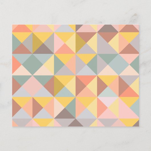 バジェット素朴幾何学的アートブライダルシャワー招待状 (裏面)