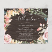 バジェット素朴木製フローラブライダルシャワーフライヤー (正面)