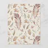 バジェット素朴植物緑の結婚式の招待 (裏面)