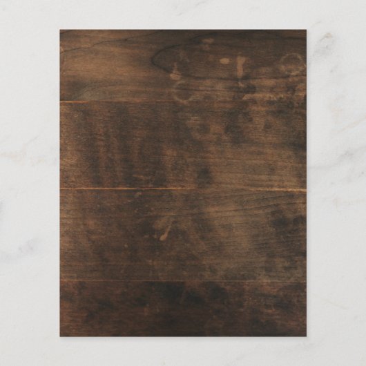 バジェット素朴秋ひまわり結婚式招待状 (裏面)