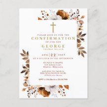 バジェット素朴秋植物確認招待状