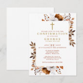 バジェット素朴秋植物確認招待状 ポストカード (正面/裏面)