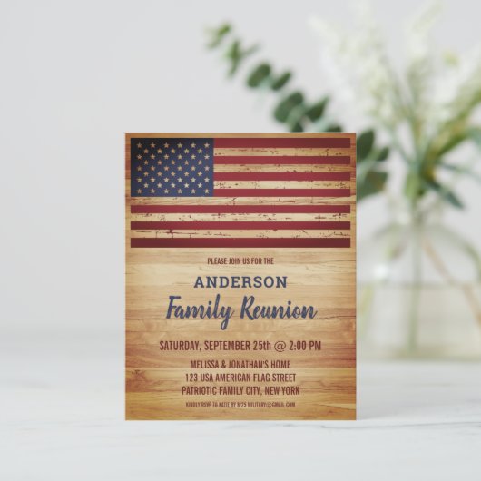 バジェット素朴米国国旗の愛国的な家族懇親会 (スタンド正面)