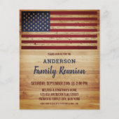 バジェット素朴米国国旗の愛国的な家族懇親会 (正面)