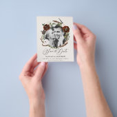 バジェット素朴葉セーブ・ザ・デート案内 チラシ (手)