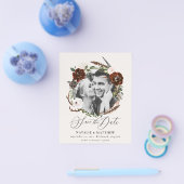 バジェット素朴葉セーブ・ザ・デート案内 チラシ (シングル)