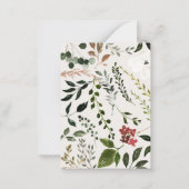 バジェット素朴葉セーブ・ザ・デート案内 ノートカード (裏面)