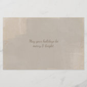 バジェット素朴金ゴールドパインフォトホリデーカード (裏面)