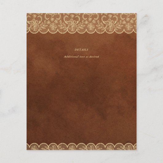 バジェット素朴金ゴールドレースバーンファームハウス結婚ズ (裏面)