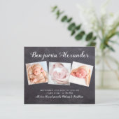 バジェット素朴Chalkboard 3フォト誕生ありがとう (スタンド正面)