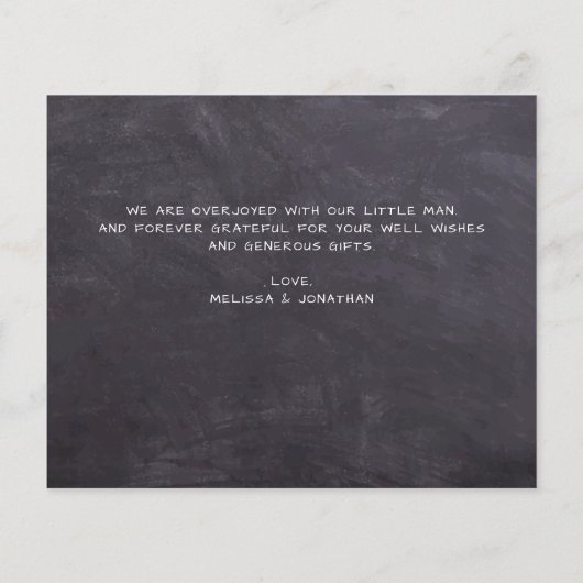 バジェット素朴Chalkboard 3フォト誕生ありがとう (裏面)