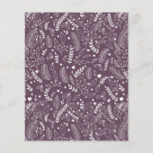 バジェット紫のパターン喜ばしいクリスマスフォト (裏面)