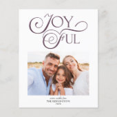 バジェット紫のパターン喜ばしいクリスマスフォト (正面)