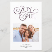 バジェット紫色の楽しいクリスマスホリデーフォト (正面)