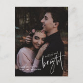 バジェット結婚したクリスマスブライト新着写真 シーズンポストカード (正面)