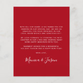 バジェット結婚したメリーアーチフォトレッドホリデーカード (裏面)